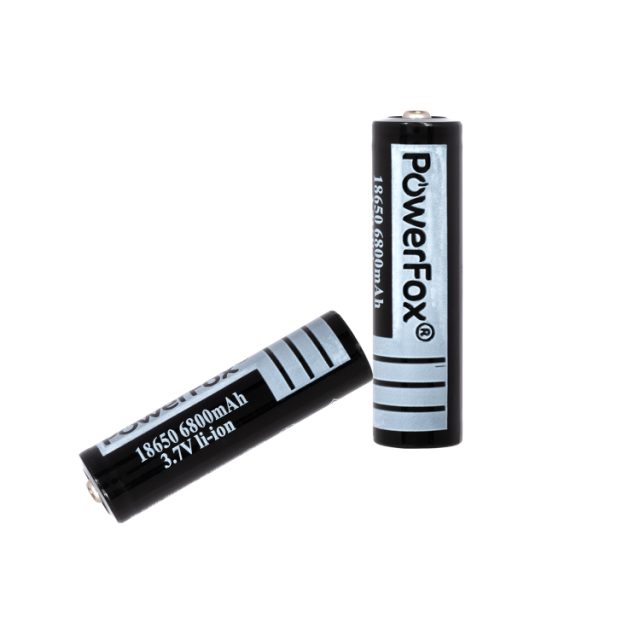 Deux batteries rechargeables PowerFox 18650 pour pointeur laser