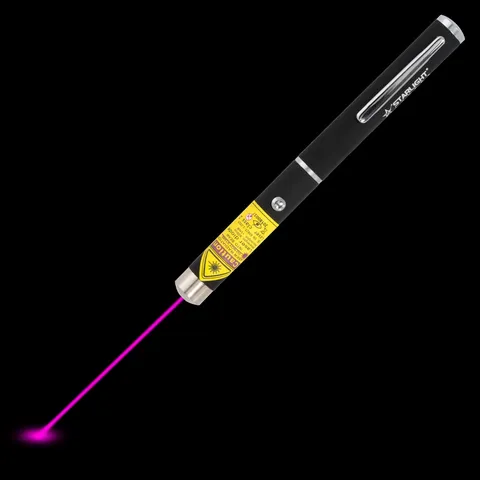 Pointeur laser violet stylo Z1 avec faisceau laser visible dans l’obscurité