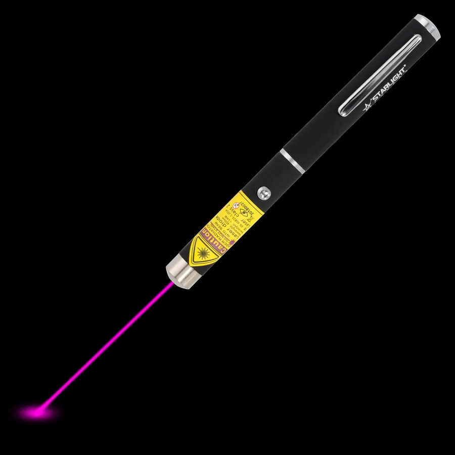 Pointeur laser violet stylo Z1 avec faisceau laser visible dans l’obscurité