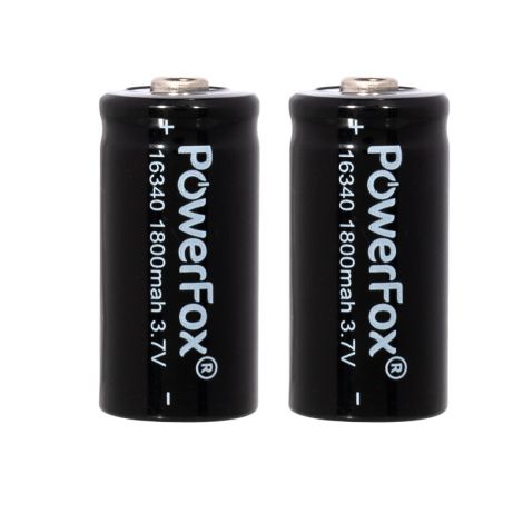 Batteries PowerFox 2x 16340 - 1800Mah